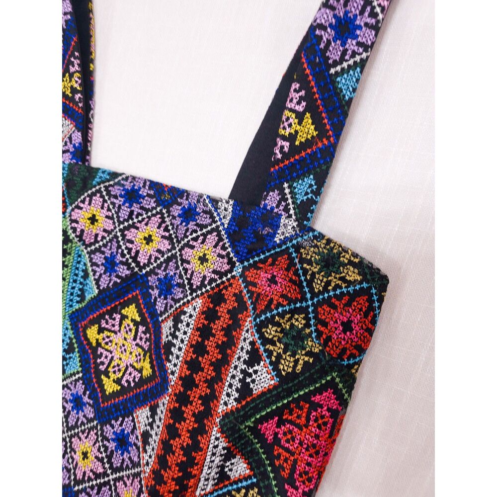 Fate Needlepoint Geometric Patchwork Mini Dress S… - image 4